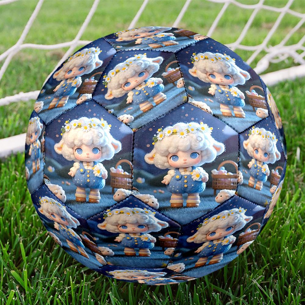 1pc Nighttime Sheep Dreams Size 5 Suitable for Training & Matches, Machine-Stitched, Wear-Resistant Anti-Slip Covering, Gift for Christmas, Birthday. Size 5