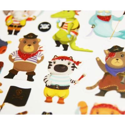 Stickers - Pirate Animals - Glitter - 1.8 Cm