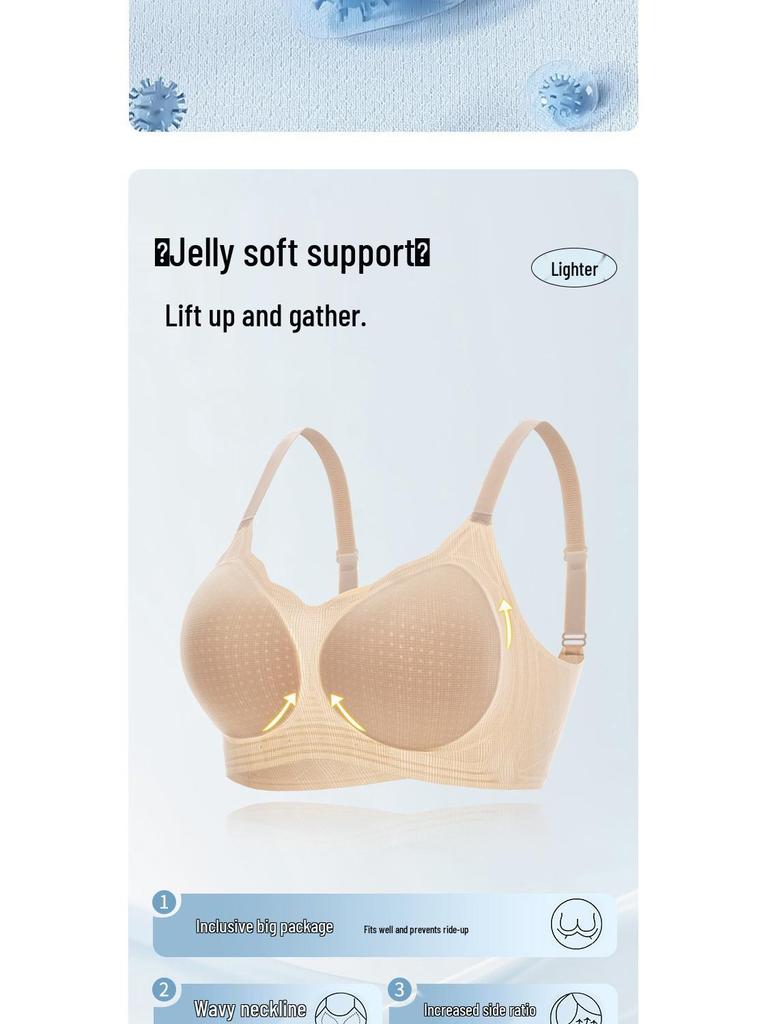 Ultra-Thin Seamless Bra for Women: Cooling, Supportive, Anti-Sag, Fixed Cups, Summer Wear