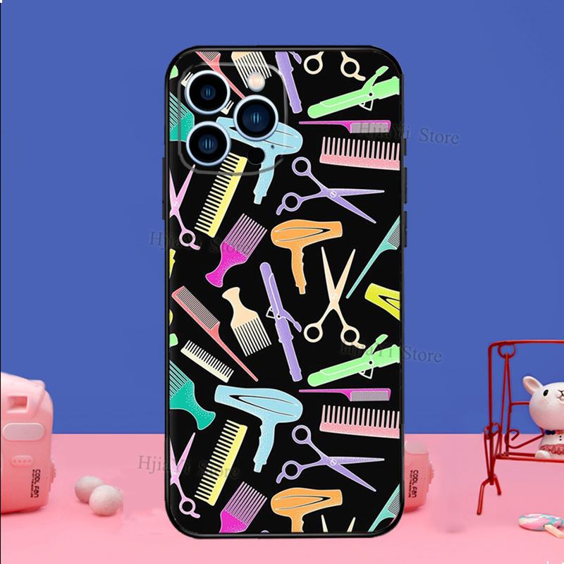 Hair Stylist Hairdresser Case For iPhone 13 11 Pro Max 12 Mini 7 8 6 6s Plus XR X XS Max SE Silicone Phone Cover
