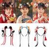 Braid Hair Chinese New Year Headwear Tassel Red Bow Hairband Simple Children Wig Headband  Children