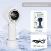 100 Speed Levels Mini Handheld Fan USB Rechargeable Cool Breeze LED Display for Makeup and Study