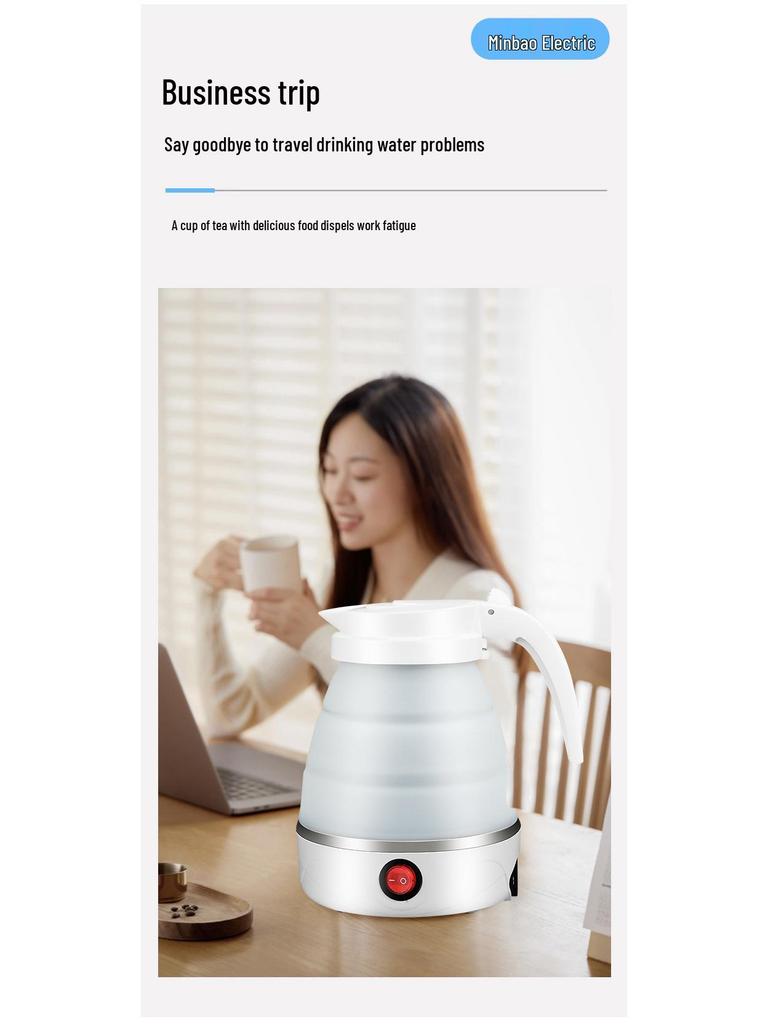 Portable Multi-functional Silicone Electric Folding Kettle for Travel and Dorms