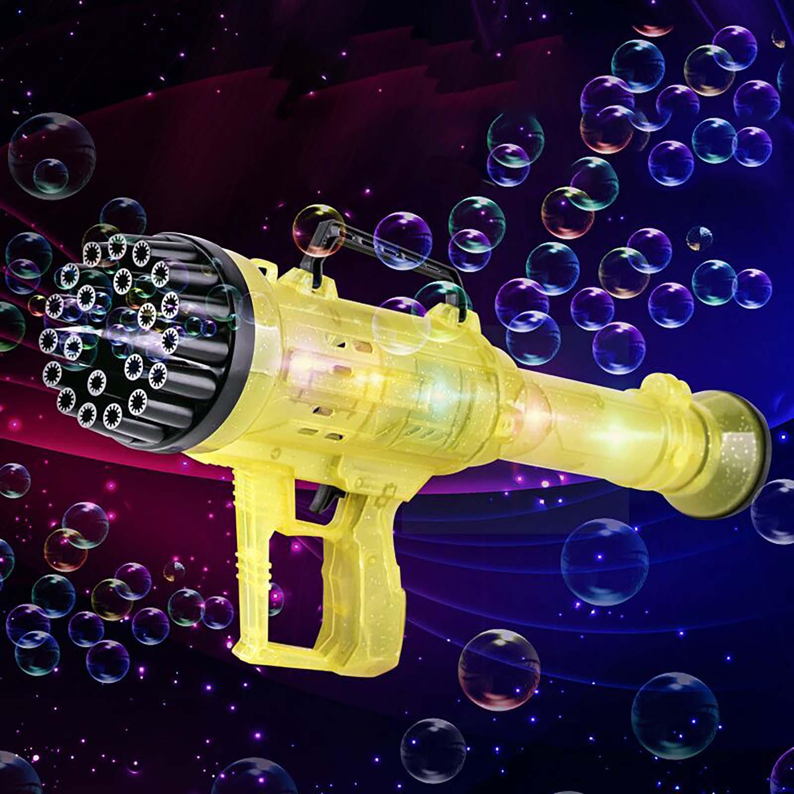 

Лето 2021, новая машина для выдувания пузырей «два в одном», автоматическая игрушка для выдувания пузырей жёлтый