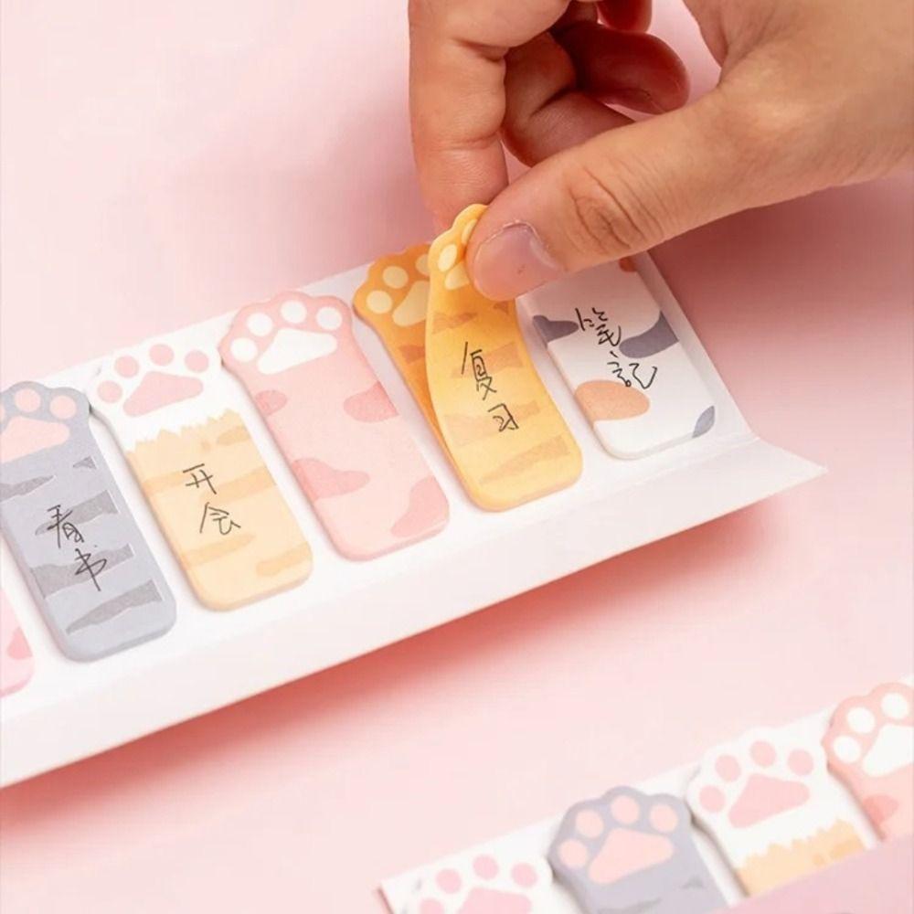 

Cartoon Cat Paw Sticky Notes Portable Note Paper New Bookmark Flags