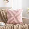 Rabbit Velvet Large Striped Pillow Cover Without Core Home Sofa Pillow Cover Rabbit Hair Quilted Bedside Cushion Cover