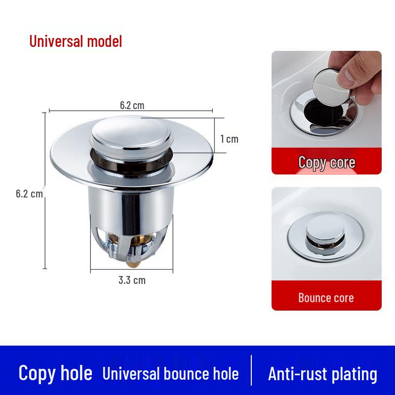 Universal Pop-Up Basin Drain Stopper & Anti-Odor Filter