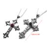 Vintage Cross Pendant Necklace for Women Men Chain Goth Choker Grunge Jewelry Accessories Gothic Male Female Necklaces
