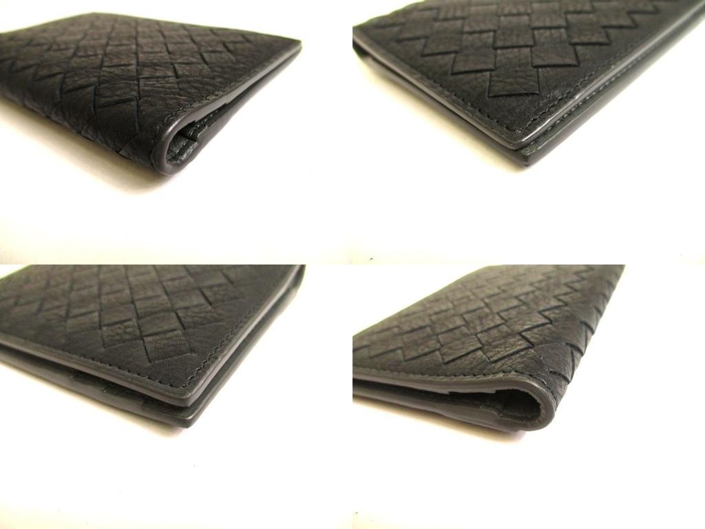 Authentic BOTTEGA VENETA Intrecciato Black Leather Business Card Holder #885  Refurbished