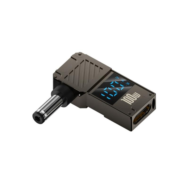 USB C To Direct Current 100W PD Type C Female To Male Connector With Digital Display for Monitors Voltages Current Power