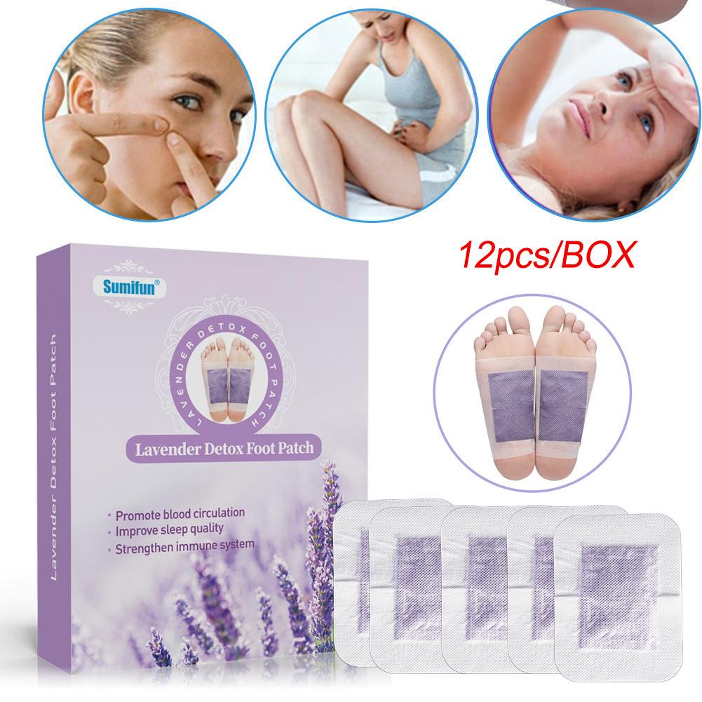 Buy 12pcs/Box Essential Oil Bamboo Vinegar Detox Foot Patch Adhesive