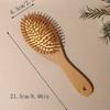 1pc Oval Air Cushion Bamboo Comb, Natural Bambin/Curly/Dry Hair, Suitable for Men and Women, Massages Scalp Anti-Static Hair Detangle