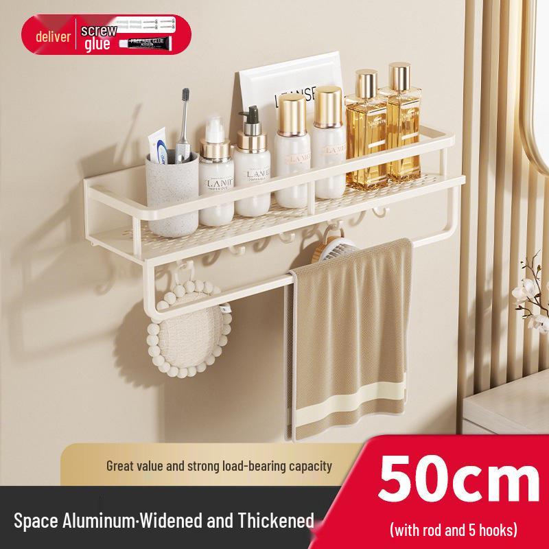 Deliksiz Duvara Monte Banyo Lavabo ve Tuvalet Saklama Rafı