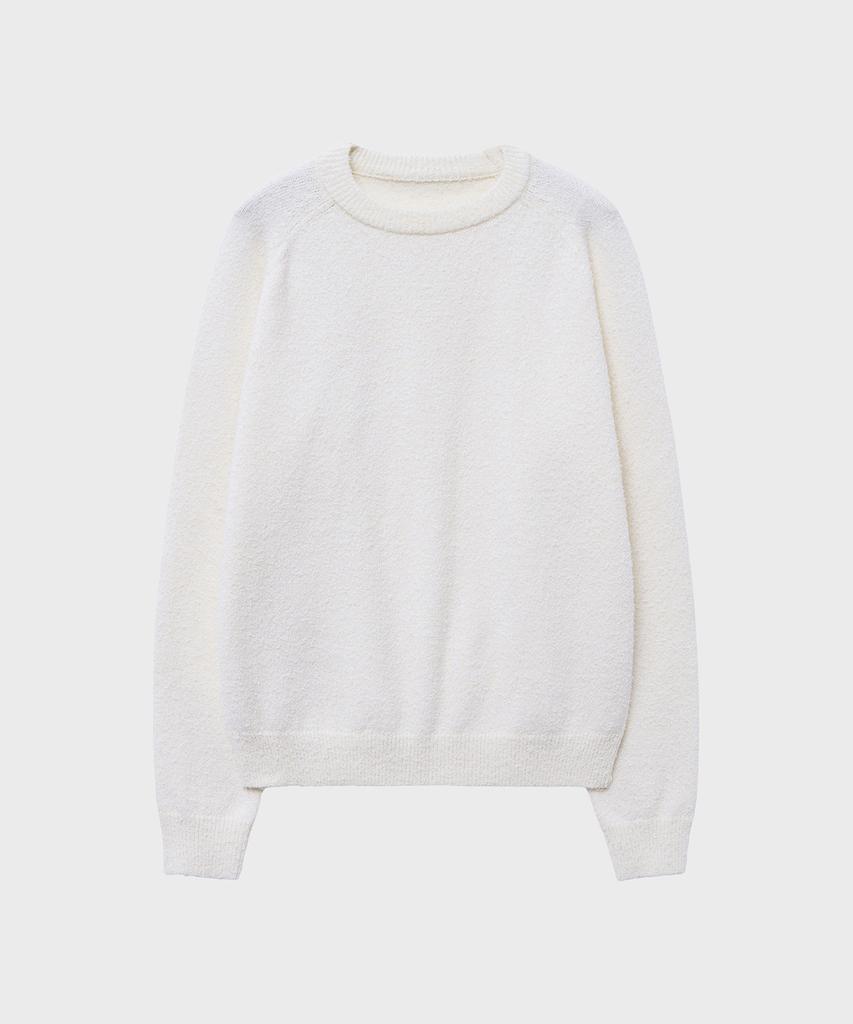 NOIRER Loose Fit Boucle Knit (Ivory)