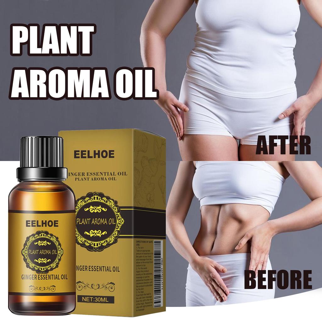 Ginger Essential Oil Slimming Body Massage Natural Fat Burning AntiCellulite Waist Arms Legs Care Promote Metabolism Firming Oil