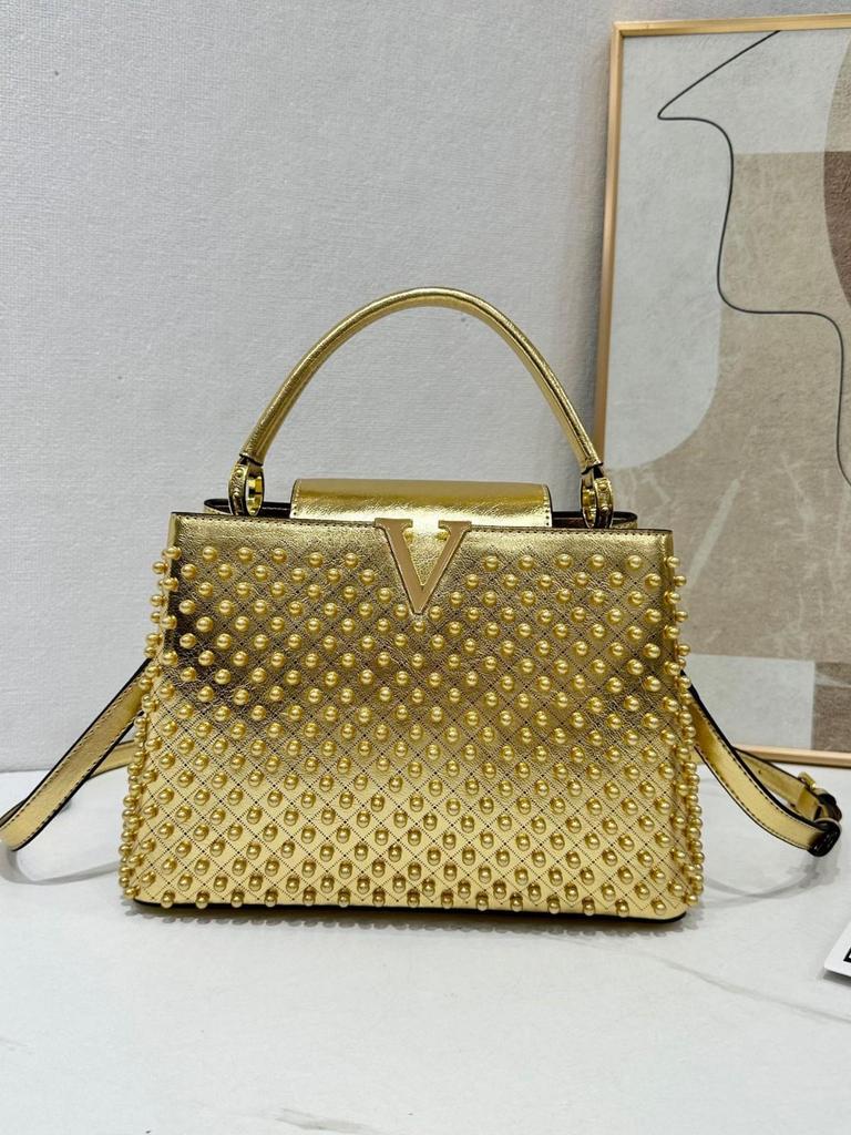 Sac à main tendance européen et américain en perles: Polyvalent Simple Épaule & Bandoulière pour le Travail, les Déplacements, ou le Street Style du Soir