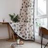 Curtain Finished American Printed Conch Semi-Blackout Kitchen Small Window Short Curtain Black Fringed Small Curtain