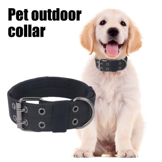 Adjustable Dog Collar with D-Ring Tear-resistant Pet Training Collar Pet Neck Protection Collar Pet Supplies