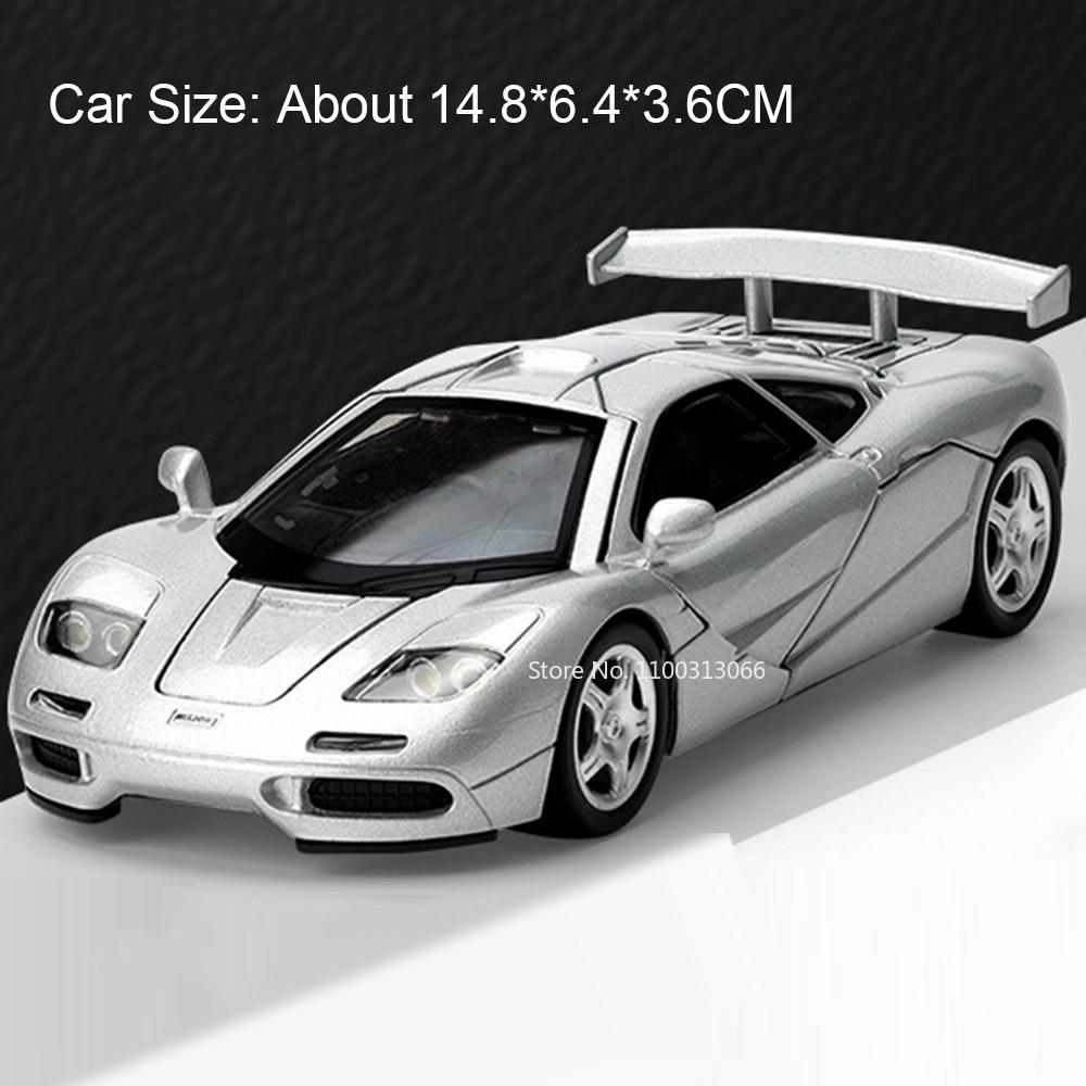 1:32 F1 720S Models Cars Toys Alloy Diecast Wheel Pull Back Miniature Sports Car with Light Sound Vehicles Toddler Kids Gifts