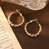 Time Comes And Goes, Bead Earrings, Premium Ear Buckles, Light Luxury Niche Earrings, 925 Silver Needle Earrings, Fashionable And Versatile Earrings.