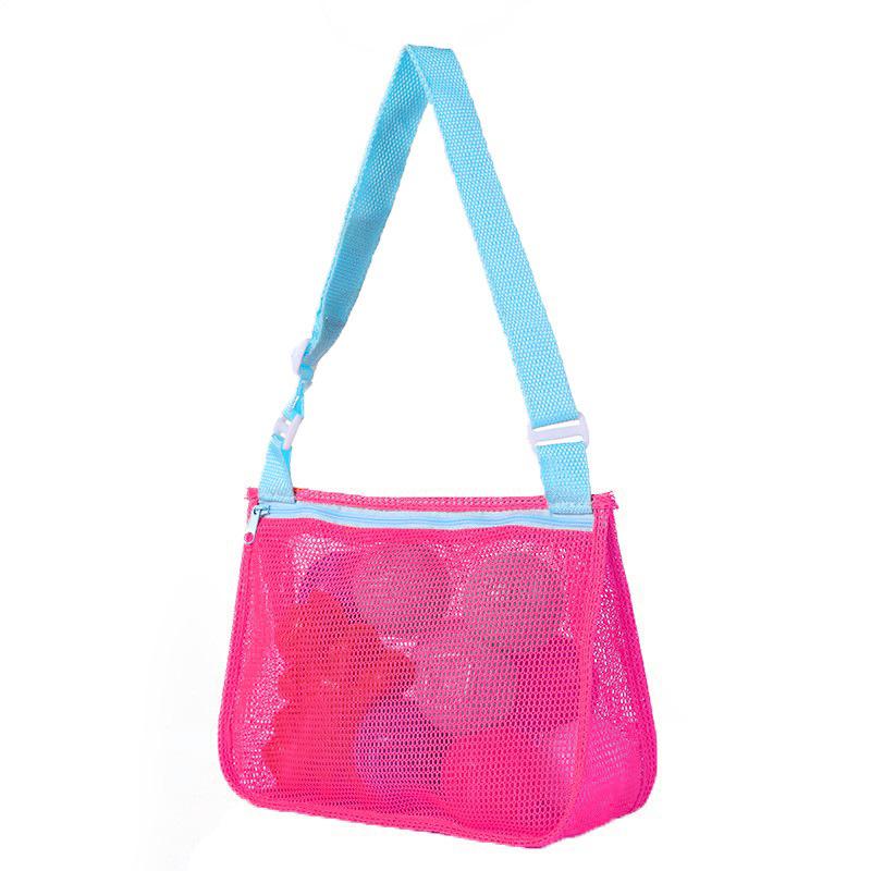Kids Toy Storage Bag Quick-Dry Mesh Beach Shoulder Bag for Travel & Outdoor Play Breathable Lightweight Beach Bag