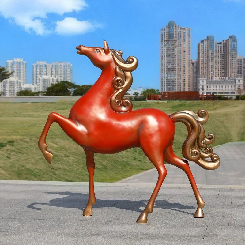 Realistic Fiberglass Horse Sculpture