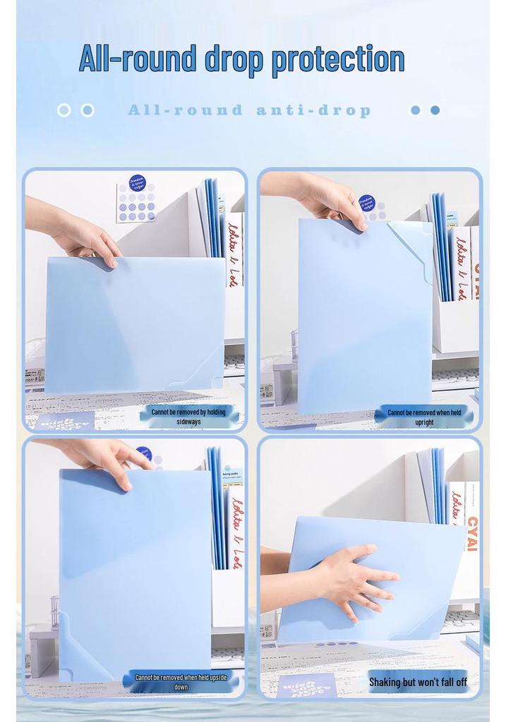 E3103 Transparent A3/A4 Folder & Loose-Leaf Paper Clip for Junior High School Students