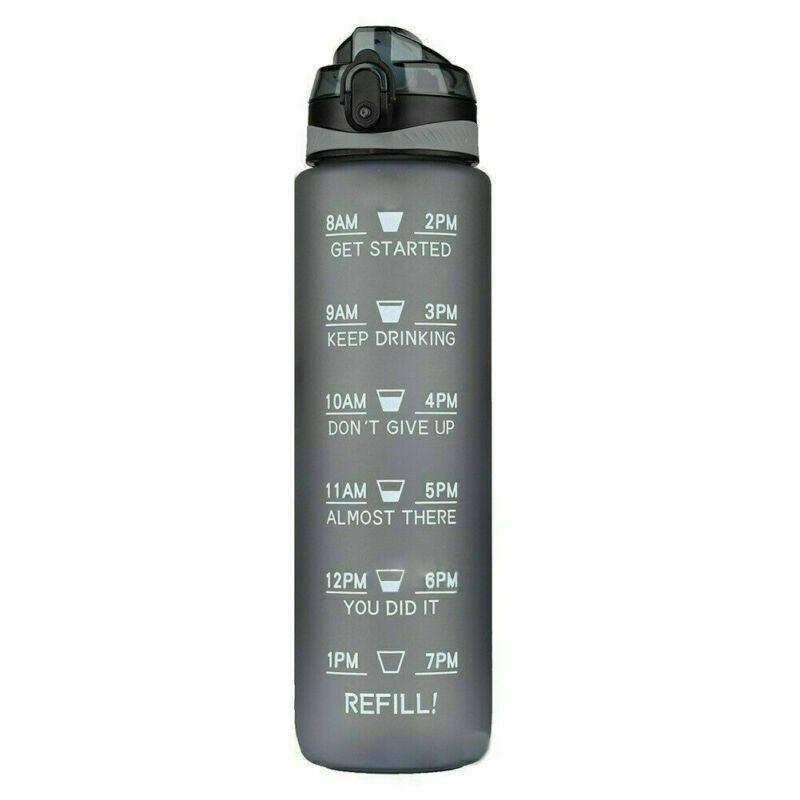 Omorc 1l Sports Water Bottle Leakproof Bpa-free With Detachable Filter And Time Marker
