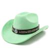 National style suede one-word cowboy top hat French vacation knight cowboy British hat elegant travel outdoor hat