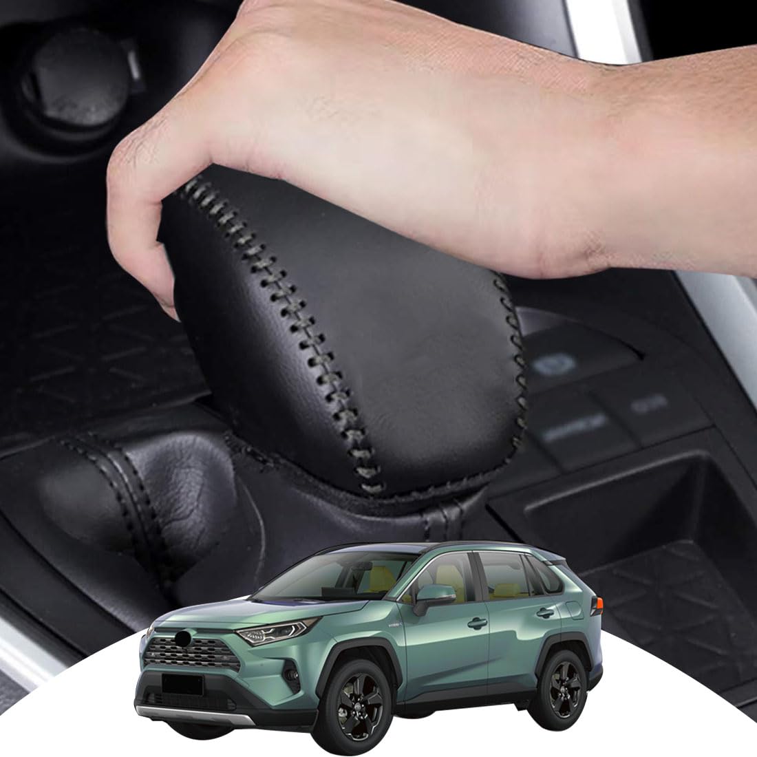 

solaay RAV4 & RAV4 PHV XA50 Series Shift Knob Cover, No Needlework, Gear Shift New RAV4 XA50 series чёрный