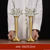 2pcs Chinese Crystal Candle Holder Ornaments Colorful Simulated Candlestick Buddha Hall Worship Home Decor Buddhist Accessories