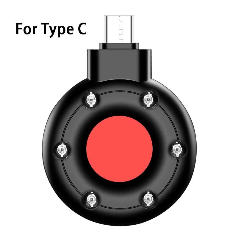 Portable Mini Anti-Peeping Detector Home Hotel Infrared Anti-Candid Shooting Pinhole Camera Mobile Phone IOS & Type-C Interface