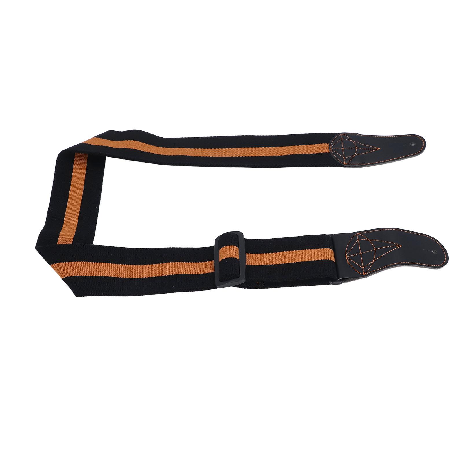 Acoustic Electric Guitar Strap Double Sided   Comfortable Stretch Cotton Microfiber Leather Bass Guitar Strap