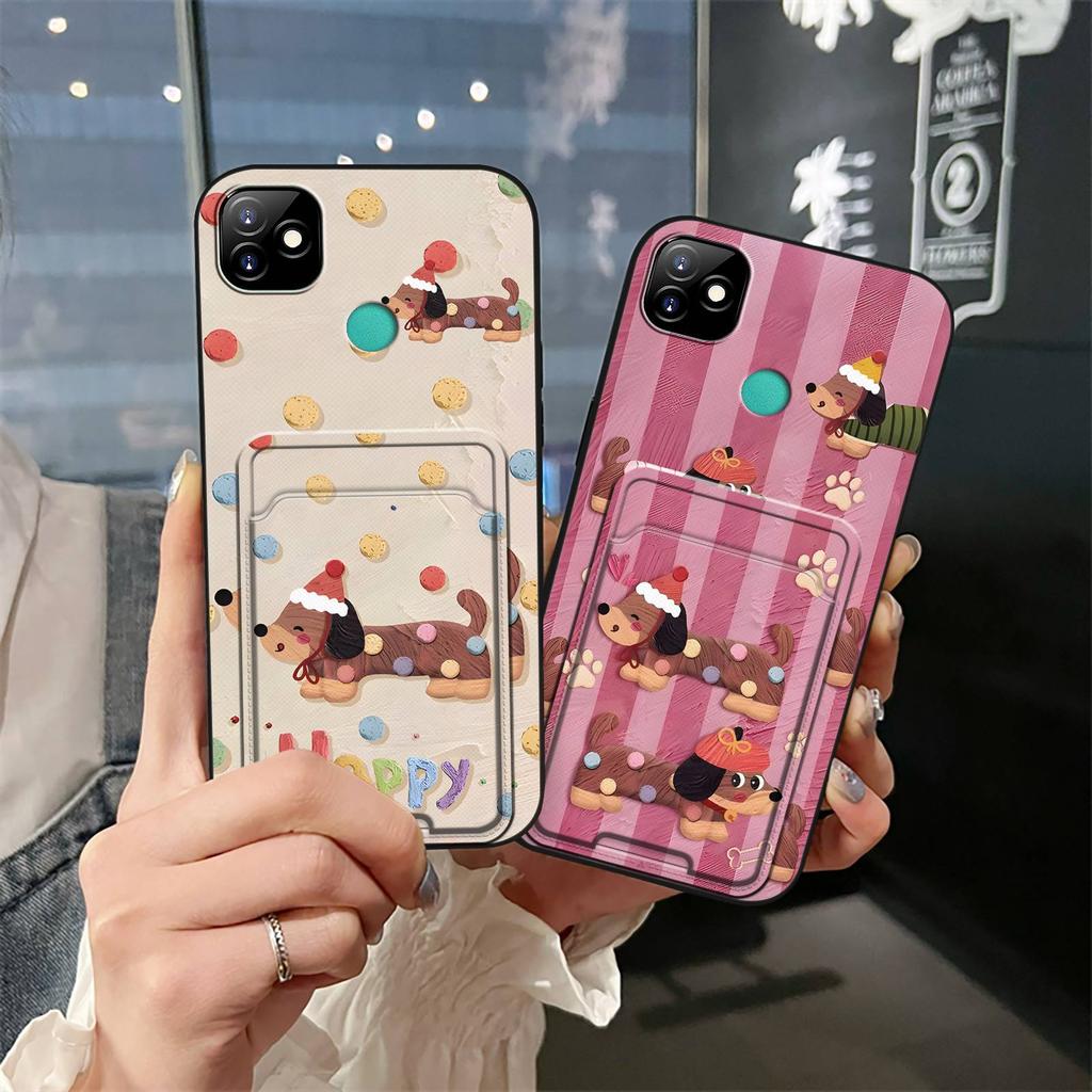 protective TPU Phone Case For Itel P36 Play/Vision1 Cover Dirt-resistant Waterproof Card sleeve Cartoon Graffiti Durable
