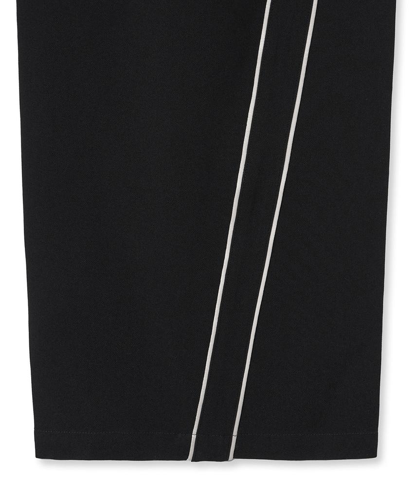 NOIRER Piping Curved Track Pants (Black)
