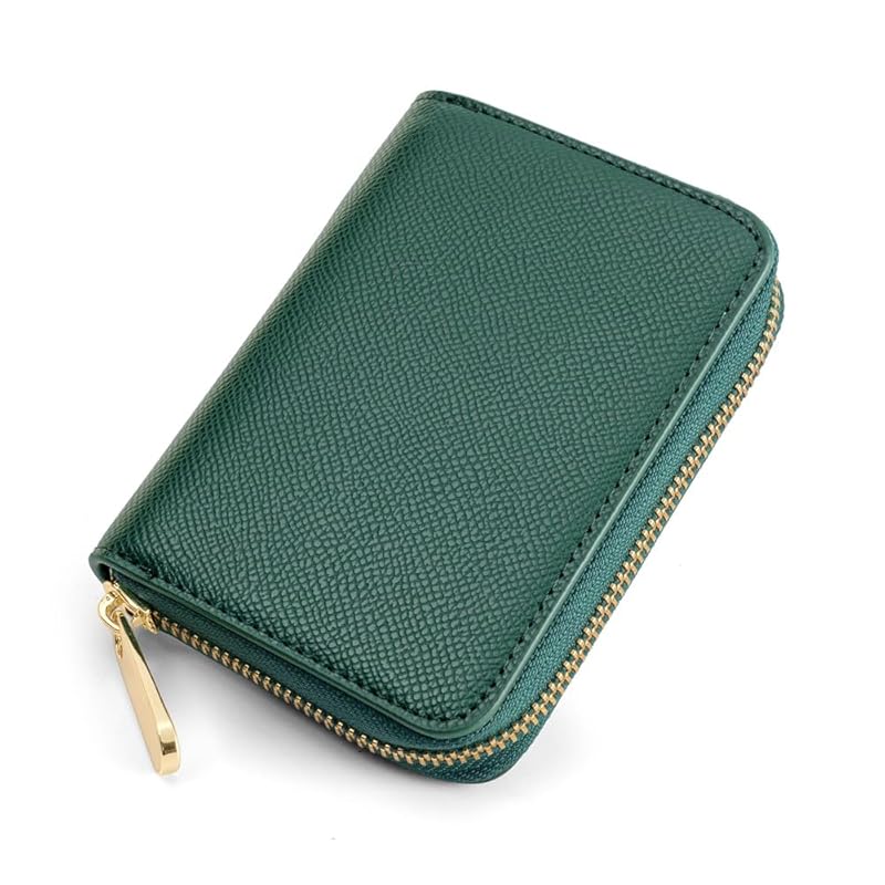 

Riorune coin case men s coin purse mini wallet with card holder compact men s wallet (dark green)