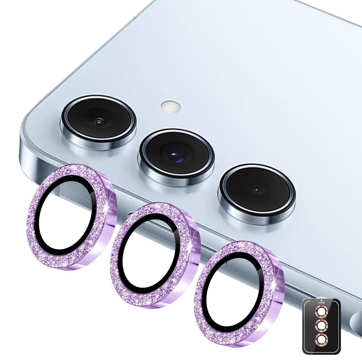 

For Samsung Galaxy S26 Pro/Galaxy S26 Camera Lens Protector ENKAY Hat-Prince Glitter Decor Tempered Glass Lens Film