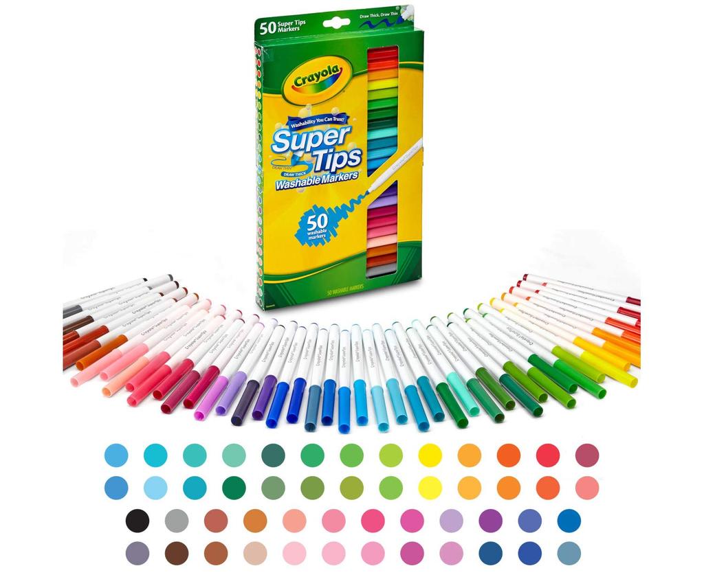Crayola Marker Removable Marker Pen 50 Colors Super Tips Genuine Product 585050
