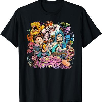 Rick and Morty Brian Allen Group Illustration T-Shirt