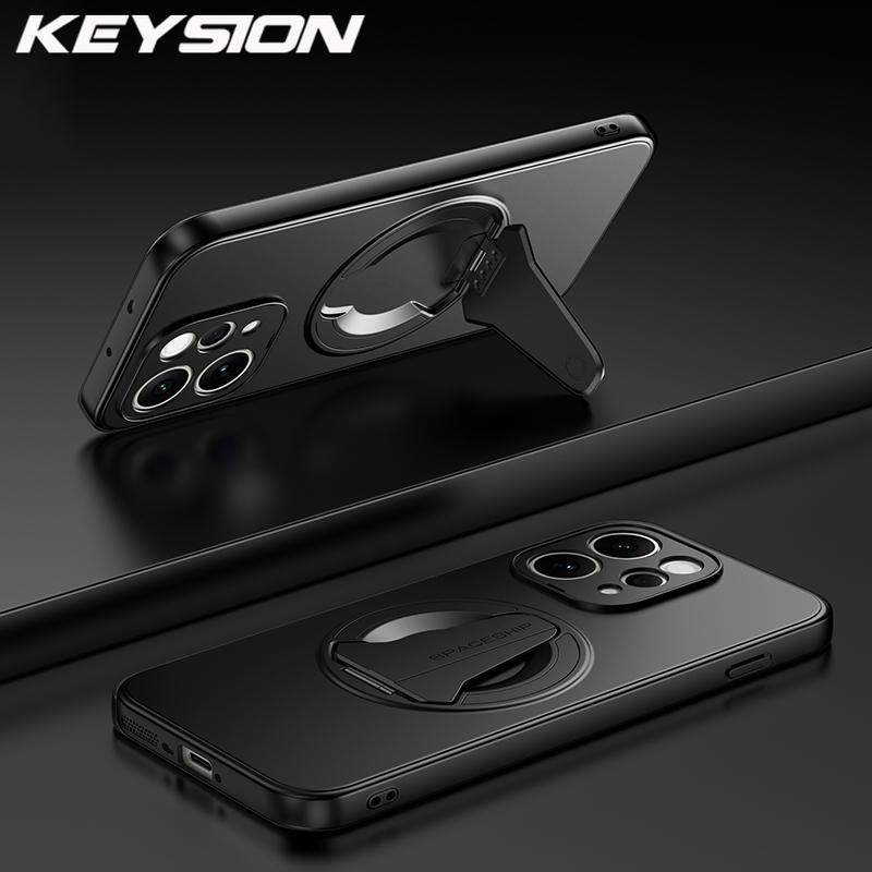 

KEYSION Magnetic Phone Case for VIVO V70 5G Metal Paint Soft Silicone+PC Upright Kickstand Shockproof Back Cover for VIVO V70 for VIVO V70 чёрный