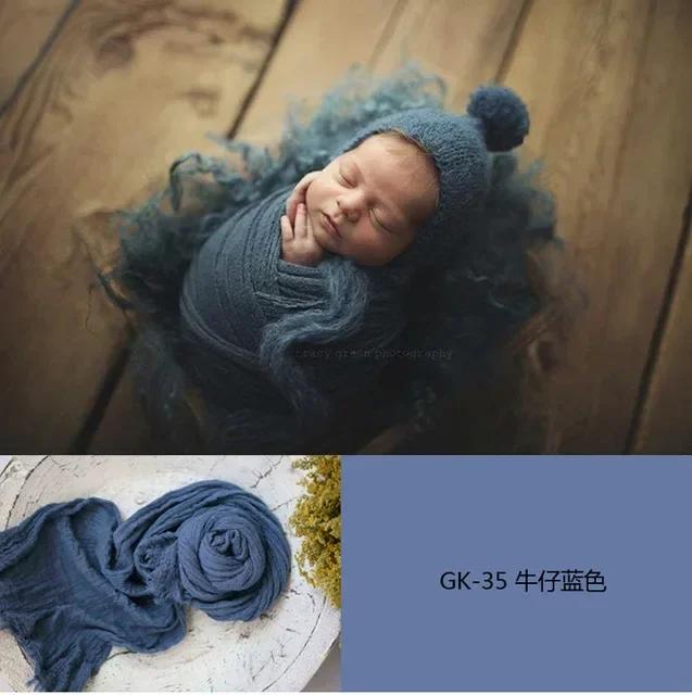 Soft Stretch Baby Blanket Cloth - Newborn Photography Props Wrap Cotton Wraps Accessories for Infant Boys & Girls Photo Shoots