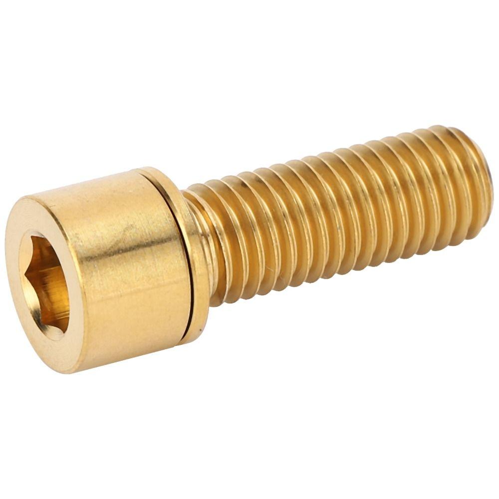 4Pcs Titanium Alloy Bike Handlebar Stem Bolts Gold/Silver Stem Inner Hex Screws  Bicycle Maintenance
