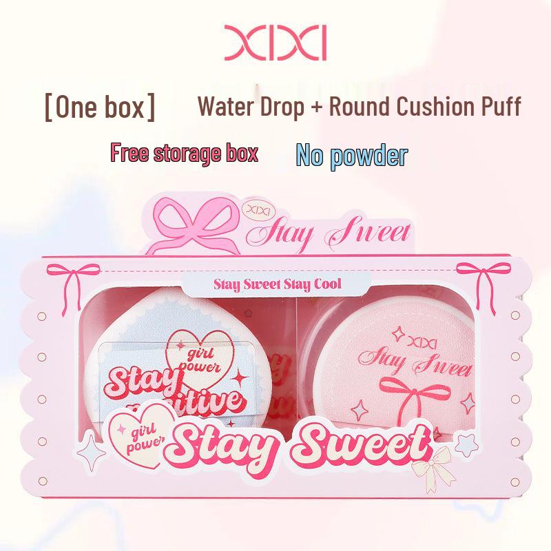 XIXI Двусторонний расширяющийся спонж для макияжа, 2 шт. - Круглая губка для макияжа в форме капли воды