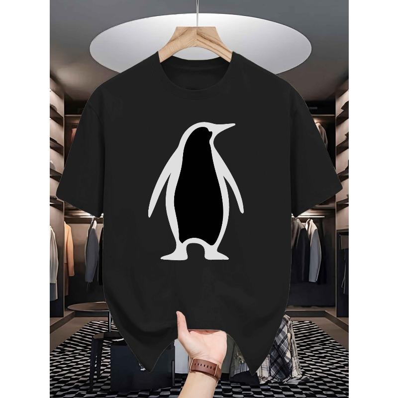 European Size Men's Summer Short-sleeved T-shirts, Fashionable and Trendy Printed Men's Bottoming Shirts, Male Teenagers' Spring and Summer Round Neck