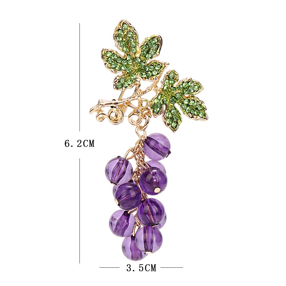 Rhinestones Brooches Crystal for Women Brooch Pins Wedding Vivid Fruit Elegant Jewelry