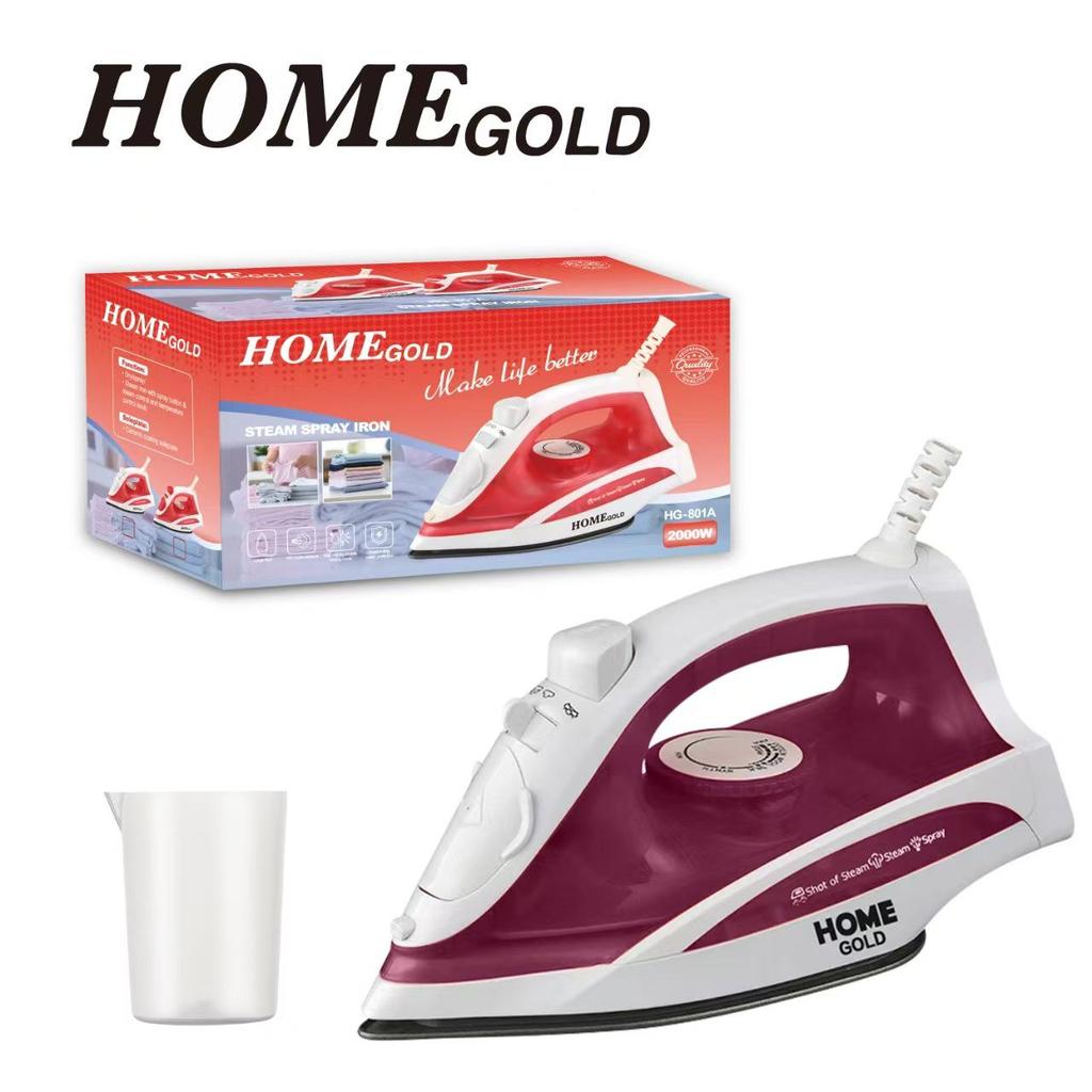 Compact Handheld Steam Iron with Ceramic Soleplate and Large Water Tank