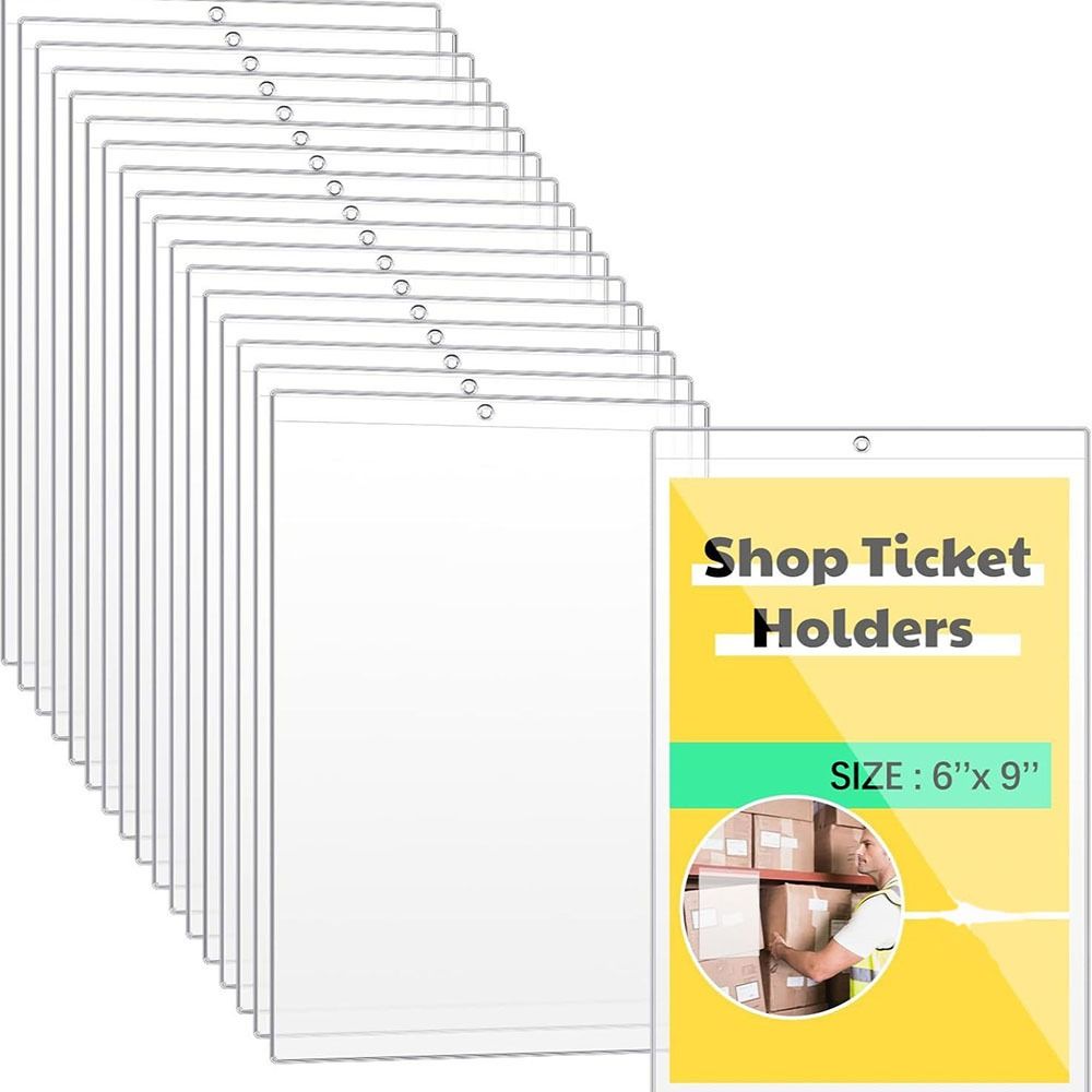 

Dry Erase Shop Ticket Holders Reusable Labeling Pockets Accessories Adhesive Pockets