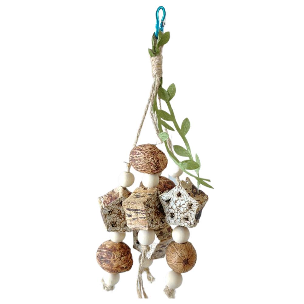 Bite Resistant Parrot Toy Peony Tiger Skin Molar Chewing Articles Colorful String Bird Biting Toy For Cage Decoration New