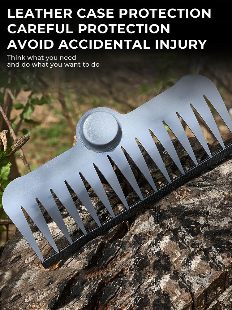 1Pc Weeding Rake Head 15 Teeth Garden Claw Rake Metal Steel Nail Rake Weed Tooth Scraper Heavy Gardening Loose Soil Weeding Tool