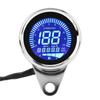 Universeller Motorrad Digital LED LCD Tacho Drehzahlmesser Geschwindigkeitsmesser Retro Chrom